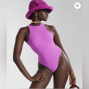 FENDI X SKIMS Vibrant Purple Bodysuit Medium M